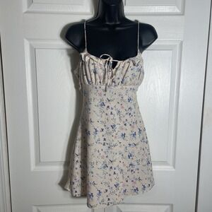Cotton Candy LA Dress Women S‎ Pink Blue Floral Strapless Dainty Babydoll Mini